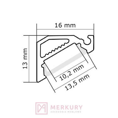 Profil do LED kątowy PLA-K5 czarny MERKURY Akcesoria Meblowe Profil do LED kątowy PLA-K5 czarny MERKURY Akcesoria Meblowe