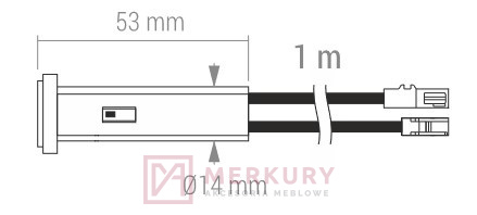 Wyłącznik uniwersalny zbliżeniowy S01 24W 12V DC biały MERKURY Akcesoria Meblowe Wyłącznik uniwersalny zbliżeniowy S01 24W 12V DC biały MERKURY Akcesoria Meblowe