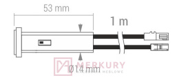 Wyłącznik uniwersalny zbliżeniowy IR S01 24W czarny MERKURY Akcesoria Meblowe