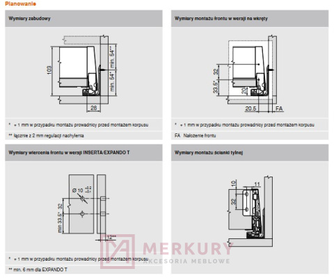 Boki szuflady MERIVOBOX BLUM 470M2702S wys."M" antracyt 270mm MERKURY Akcesoria Meblowe Boki szuflady MERIVOBOX BLUM 470M2702S wys."M" antracyt 270mm MERKURY Akcesoria Meblowe
