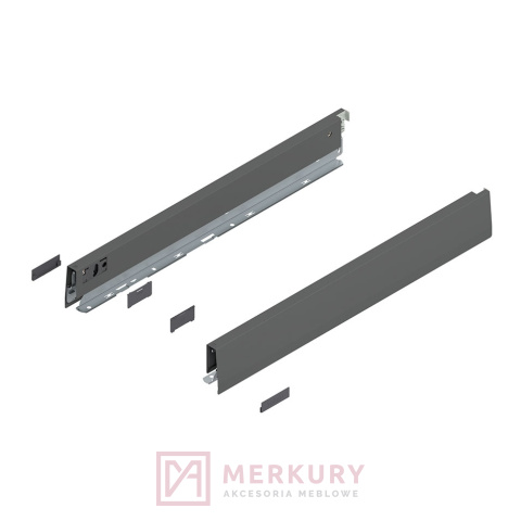 Boki szuflady MERIVOBOX BLUM 470M4002S wys."M" antracyt 400mm MERKURY Akcesoria Meblowe