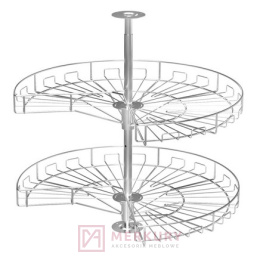 Kosz obrotowy do szafki narożnej 3/4 W-4175 chrom połysk MERKURY Akcesoria Meblowe