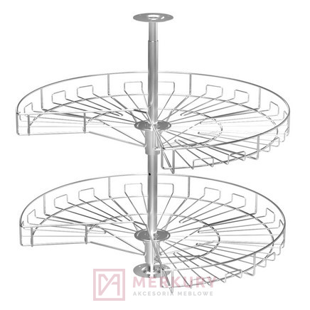 Kosz obrotowy do szafki narożnej 3/4 W-4175 chrom połysk MERKURY Akcesoria Meblowe