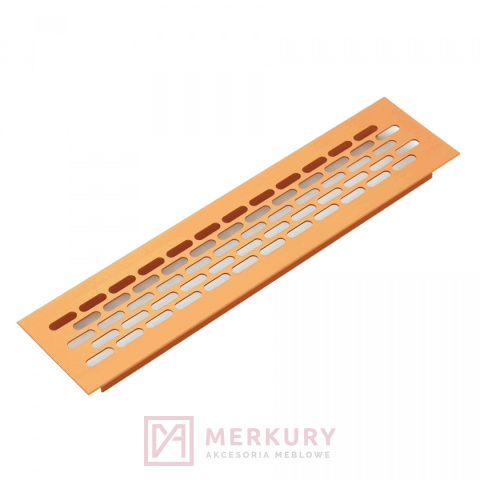Kratka wentylacyjna mała miedź mat, 60x245mm MERKURY Akcesoria Meblowe
