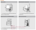 Lewy bok szuflady MERIVOBOX BLUM 470M4502S wys."M" szary 450mm MERKURY Akcesoria Meblowe