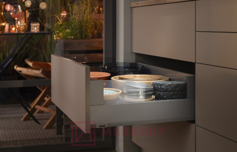 Mocowanie frontu do szuflady wewnętrznej ZI4.4ES1 MERIVOBOX wys."E" antracyt MERKURY Akcesoria Meblowe