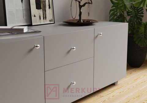 Gałka meblowa GP09 stal szczotkowana inox MERKURY Akcesoria Meblowe Gałka meblowa GP09 stal szczotkowana inox MERKURY Akcesoria Meblowe