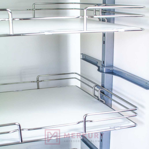 Kosz Cargo Maxi FGV 5-poziomowy biały/chrom połysk 400mm H-1700-1900mm MERKURY Akcesoria Meblowe