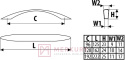 Uchwyt meblowy US26 96mm chrom połysk MERKURY Akcesoria Meblowe
