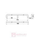 Uchwyt meblowy US10 długi czarny mat 1792/1802mm