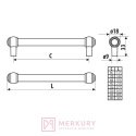 Uchwyt meblowy RE23 złoty połysk 160mm MERKURY Akcesoria Meblowe