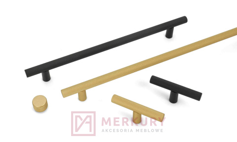 Uchwyt relingowy prążkowany ITALIANO, czarny mat, 192/242mm Uchwyt relingowy prążkowany ITALIANO, czarny mat, 192/242mm