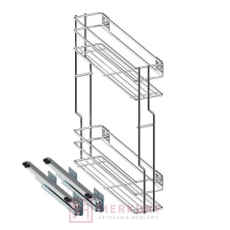 Kosz Cargo Mini 2-poziomowy WE03.7319.01 ocynk mocowanie boczne 150mm prawy MERKURY Akcesoria Meblowe