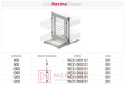 Kosz Cargo narożny MAXIMA CLASSIC CORNER COMFORT chrom 1200mm lewy MERKURY Akcesoria Meblowe