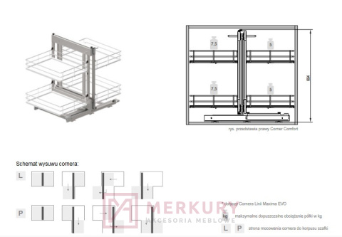 Kosz cargo narożny MAXIMA CLASSIC CORNER COMFORT chrom 1000mm lewy MERKURY Akcesoria Meblowe Kosz cargo narożny MAXIMA CLASSIC CORNER COMFORT chrom 1000mm lewy MERKURY Akcesoria Meblowe