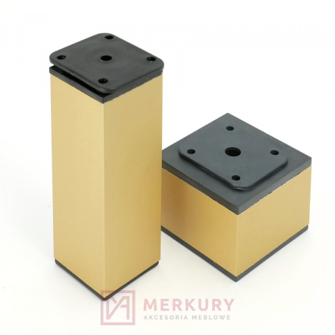 Nóżka meblowa kwadratowa 40x40 złota H-60mm MERKURY Akcesoria Meblowe Nóżka meblowa kwadratowa 40x40 złota H-60mm MERKURY Akcesoria Meblowe
