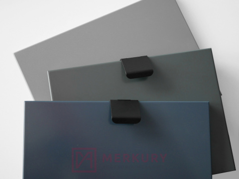 Uchwyt krawędziowy FLEXI czarny mat 45mm MERKURY Akcesoria Meblowe Uchwyt krawędziowy FLEXI czarny mat 45mm MERKURY Akcesoria Meblowe