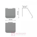 Uchwyt krawędziowy FLEXI czarny mat 45mm MERKURY Akcesoria Meblowe Uchwyt krawędziowy FLEXI czarny mat 45mm MERKURY Akcesoria Meblowe