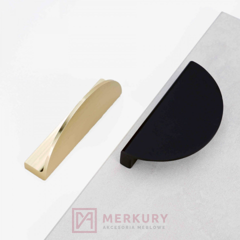 Uchwyt meblowy SCHAFFNER MOON złoty szczotkowany 64mm MERKURY Akcesoria Meblowe