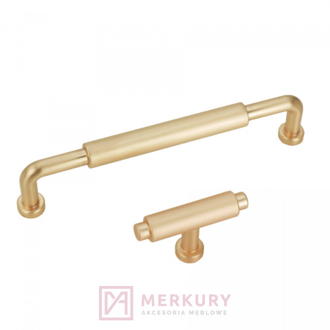 Uchwyt meblowy relingowy SCHAFFNER FLO złoty szczotkowany 320mm MERKURY Akcesoria Meblowe Uchwyt meblowy relingowy SCHAFFNER FLO złoty szczotkowany 320mm MERKURY Akcesoria Meblowe