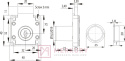 Zamek meblowy kwadratowy SISO czarny X-850 19x22mm MERKURY Akcesoria Meblowe