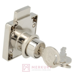 Zamek meblowy kwadratowy SISO X-850 z kluczem metalowym 19x22mm MERKURY Akcesoria Meblowe