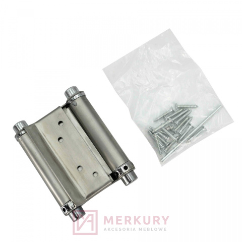 Zawias wahadłowy stal szczotkowana inox 77mm MERKURY Akcesoria Meblowe Zawias wahadłowy stal szczotkowana inox 77mm MERKURY Akcesoria Meblowe