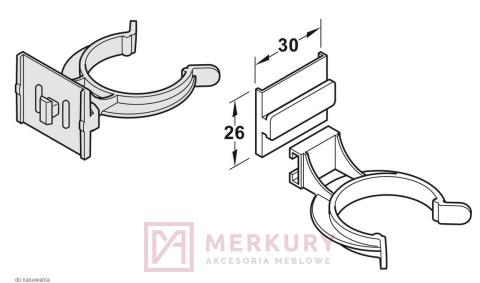 Klip do nóżki cokołu PCV Axilo 637.38.354 czarny MERKURY Akcesoria Meblowe Klip do nóżki cokołu PCV Axilo 637.38.354 czarny MERKURY Akcesoria Meblowe