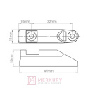 Odbojnik + Adapter AIRTIC czarny MERKURY Akcesoria Meblowe