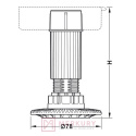 Nóżka regulowana HAFELE AXILO H-125mm, komplet profil 637.76.354 + płytka 637.76.333 MERKURY Akcesoria Meblowe
