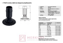 Nóżka regulowana HAFELE AXILO H-200mm, komplet profil 637.76.357 + płytka 637.76.333 MERKURY Akcesoria Meblowe
