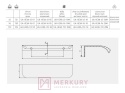 Uchwyt meblowy GTV HEXA złoty szczotkowany 96/150mm MERKURY Akcesoria Meblowe