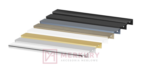 Uchwyt krawędziowy UA06 stal szczotkowana inox 256/276mm MERKURY Akcesoria Meblowe Uchwyt krawędziowy UA06 stal szczotkowana inox 256/276mm MERKURY Akcesoria Meblowe