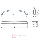 Uchwyt meblowy GAMET UR45 stare srebro 96mm MERKURY Akcesoria Meblowe
