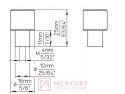 Gałka meblowa prążkowana 2464-16PB12 czarny mat fi16mm MERKURY Akcesoria Meblowe