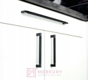 Uchwyt meblowy prążkowany 2457-494-PB12 czarny mat 480/494mm MERKURY Akcesoria Meblowe