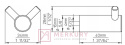 Wieszak meblowy prążkowany podwójny 2463 aluminium MERKURY Akcesoria Meblowe