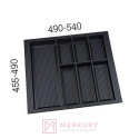 Wkład na sztućce CLASSICO Kristall do szafki 60cm 54x49mm czarny MERKURY Akcesoria Meblowe