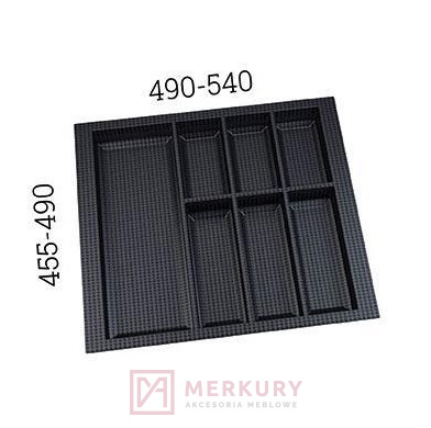 Wkład na sztućce CLASSICO Kristall do szafki 60cm 54x49mm czarny MERKURY Akcesoria Meblowe Wkład na sztućce CLASSICO Kristall do szafki 60cm 54x49mm czarny MERKURY Akcesoria Meblowe