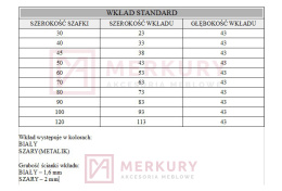 Wkład na sztućce STANDARD do szafki 70cm