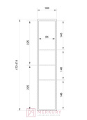 Wkład na sztućce bambusowy 41213.002.001 bambusowy 100x472-474mm  MERKURY Akcesoria Meblowe