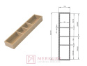 Wkład na sztućce bambusowy 41213.002.001 bambusowy 100x472-474mm  MERKURY Akcesoria Meblowe