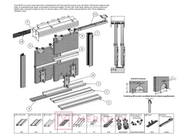 Zestw system przesuwny SuperDuo 2 drzwi 2m aluminium MERKURY Akcesoria Meblowe