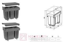Segregator na śmieci wysuwany MERKURY Akcesoria Meblowe Mariusz Adamczyk