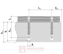 Kołek ramowy z wkrętem z łbem sześciokątnym KPR-PIKE K 8x100mm MERKURY Akcesoria Meblowe