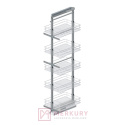 Kosz Cargo Maxi MAXIMA 6-poziomowy srebrny mocowanie dolne H-1900-2100 400mm MERKURY Akcesoria Meblowe