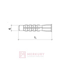 Koszulka kołka uniwersalnego KPW 10X60mm MERKURY Akcesoria Meblowe Koszulka kołka uniwersalnego KPW 10X60mm MERKURY Akcesoria Meblowe