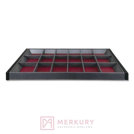 System podziału szuflady do garderoby 16239.002.001 grafit L-800mm MERKURY Akcesoria Meblowe