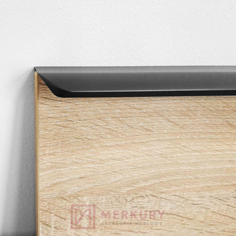 Uchwyt krawędziowy UA02 czarny mat 1200mm długi MERKURY Akcesoria Meblowe Uchwyt krawędziowy UA02 czarny mat 1200mm długi MERKURY Akcesoria Meblowe