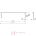 Uchwyt meblowy 2108 złoty połysk 128/136mm MERKURY Akcesoria Meblowe